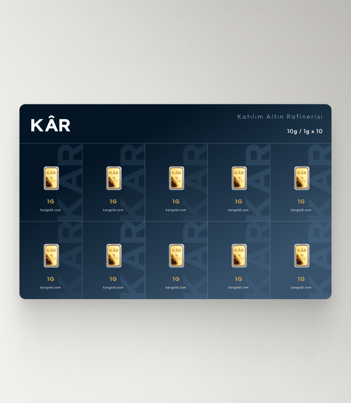 KârGold 10x1 Gr Gold Bar
