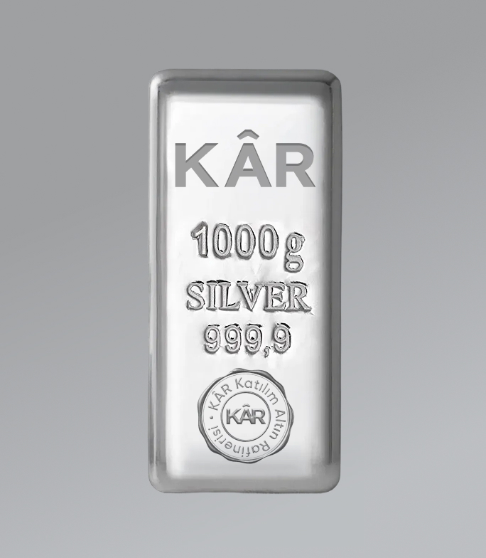 KârGold 1000 Gr Silver Bar